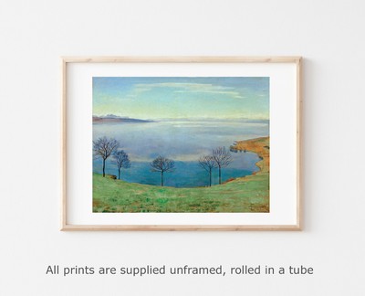 Hodler See Genfer von Chexbres 1898 Fine Art Giclée Druck Wandbild Poster
