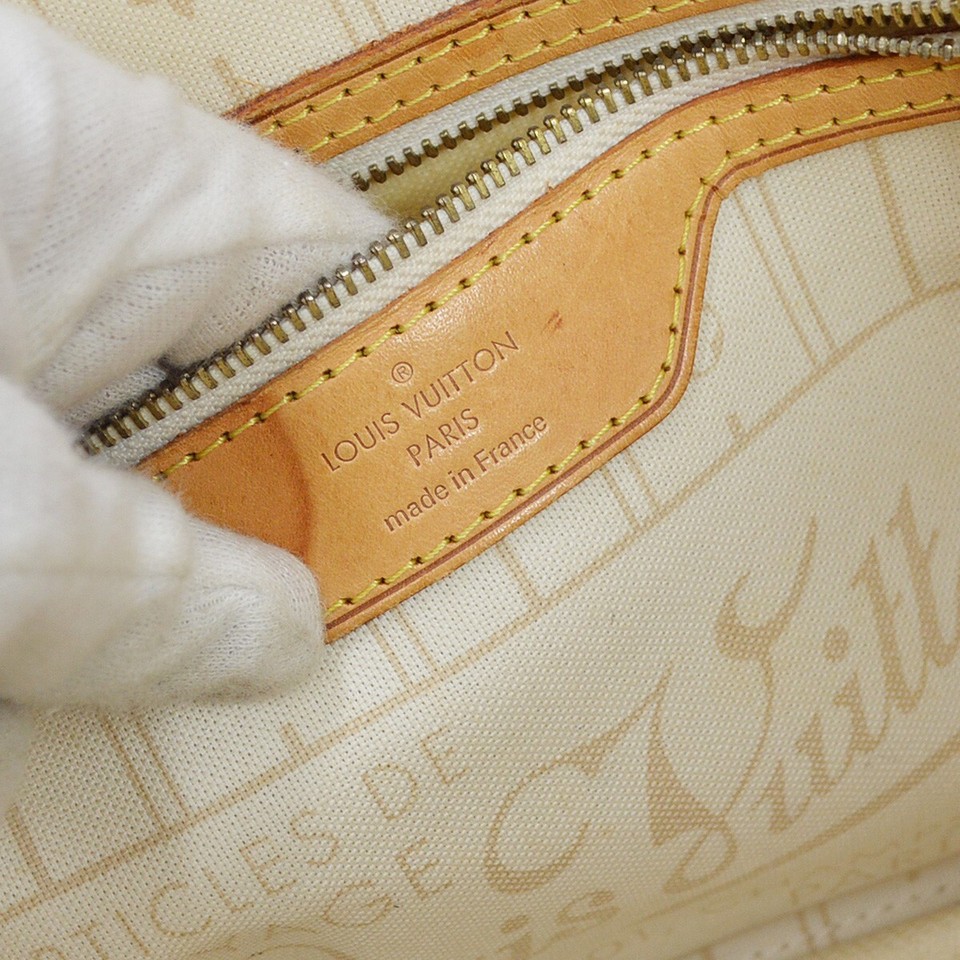 LOUIS VUITTON DAMIER AZUR NEVERFULL PM SHOULDER TOTE BAG N51110 VI4049