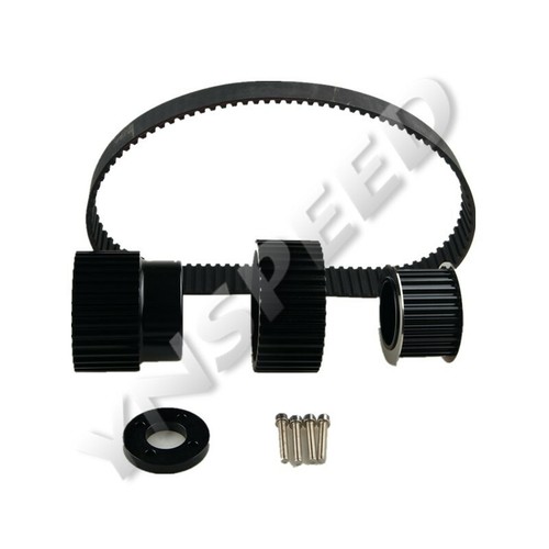 1.5" Notch Belt Gilmer Drive Pulley Kit For 12A 13B 20B 15mm RX7 FD FC RX3 Black - Picture 4 of 4