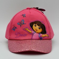Nickelodeon Dora the Explorer Adjustable Toddler Hat Cap Pink Bling Butterflies