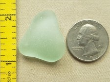 GENUINE BEACH SEA GLASS SURF TUMBLED SEAFOAM LIGHT GREEN FOAM OCEAN PENDANT V2