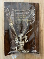 Vintage dime store Justen novelty creepy clown necklace pendant NOS Hong Kong