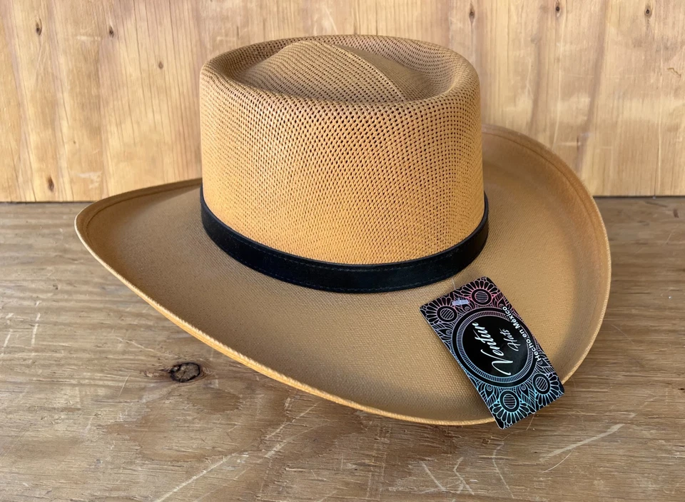 MEN'S PANAMA STYLE SUMMER HAT LIGHT WEIGHT, BEACH OR GOLF STYLE HAT - Image 2 of 4