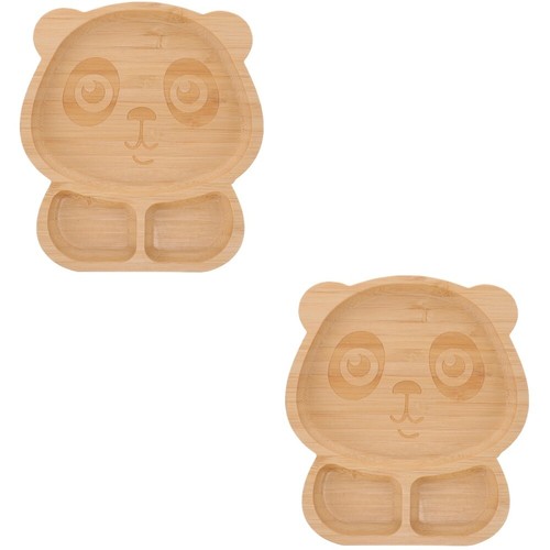2pcs Divided Plate Serving Platter Wood Food Divided Plate Food Serving Tray - Afbeelding 6 van 12
