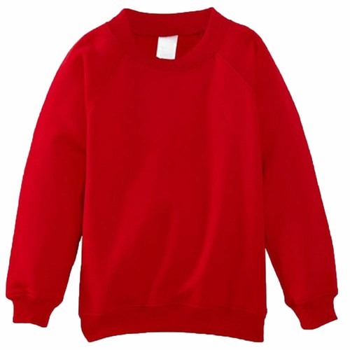Kids Children Boys School Uniform Plain Fleece Sweat Jumper Pullover 2-14 years - Picture 7 of 7
