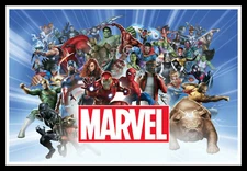 Marvel Action Characters Movie Poster Print & Unframed Canvas Prints