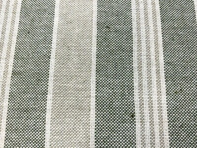 Cornell Streifen französisches Leinen flaschengrün 280 cm/108'' breit Vorhangstoff