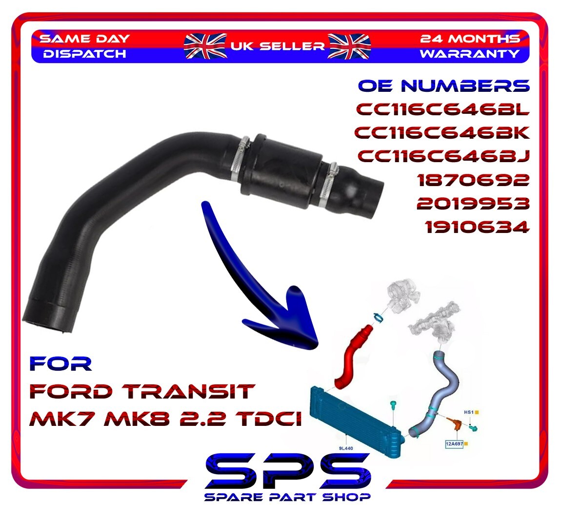 Intercooler Pipe Turbo Hose Right For Ford Transit Mk7 Mk8 2.2 TDCI CC116C646BL