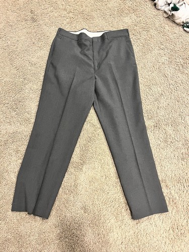 Vintage Haggar Hose Herren 36x29 anthrazit Wollmischung Hose