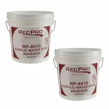 RecPro RV 8010 Rubber Roof Adhesive 1Gal Water-Based Universal Dicor Sealant 2pk
