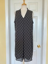 WORTHINGTON black sheath dress size 14 diamond shapes