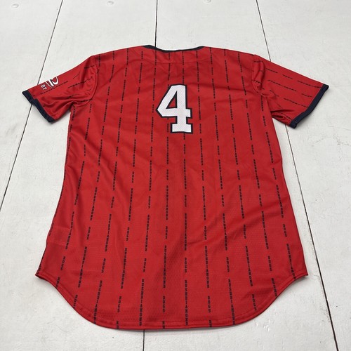 Evoshield Red Diamond Dogs Short Sleeve Button-Up Jersey Boys Size Large - Picture 4 of 5