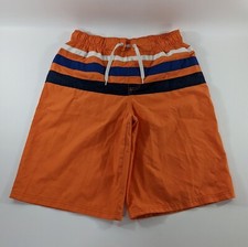 Cherokee Orange Striped Swim Trunks Liner Teen Boys Size XL