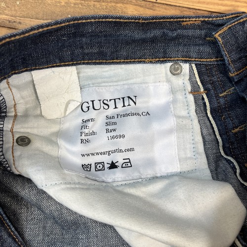 Gustin Cutoff Shorts 116699 schmal roh Denim selvedge blau Herrenjeans 29 W 9,5" - Bild 4 von 7