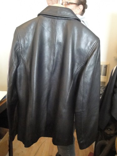 Chaqueta NINE WEST de cuero negra de 5 botones mediana - Imagen 2 de 3