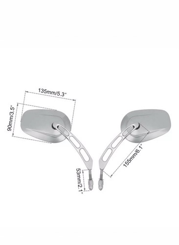 Side Mirrors for Harley Sportster Street Glide Electra Glide Softail Road Glide - Bild 6 von 8