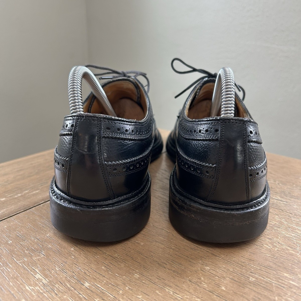 VTG Florsheim Royal Imperial Wingtip Oxfords Men's 8.5C Black