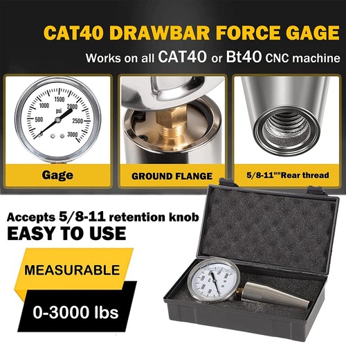 Deichselkraftmessgerät Spindelkraftprüflehre für alle CAT40 oder Bt40 CNC Maschinen - Bild 4 von 16