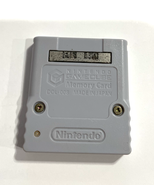 Official Genuine OEM Nintendo GameCube Memory Card 59 Blocks Grey DOL