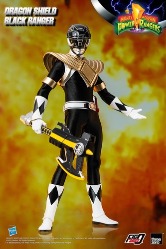 ThreeZero Mighty Morphin Power Rangers - FigZero 1/6 Dragon Shield Black Ranger - Imagen 6 de 15
