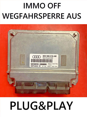 IMMO OFF / Plug&Play ECU AUDI A4 1.6 ALZ  8E0906018AM 5WP44222 / 8E0 906 018 AM