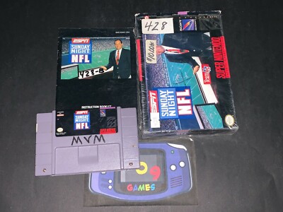 ESPN Sunday Night NFL (Super Nintendo) SNES CIB COMPLETE IN BOX
