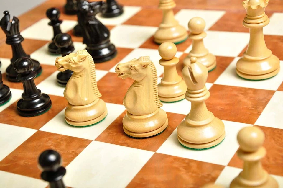 Reproduction of The Circa 1925 Series Chess Pieces - 3.0" King - Genuine Ebony - Image 3 of 4