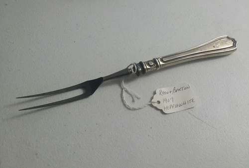 Sterling Silver Handle Reed & Barton Hepplewhite 1907 Carving Fork