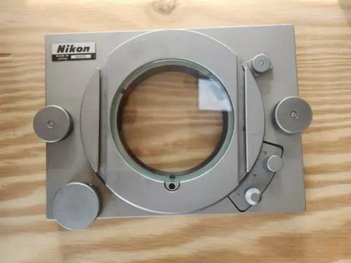 Nikon 360 degree rotary stage for measurescope w/hold downs