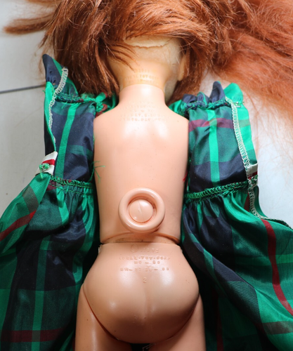 1971 Ideal CRISSY MOVIN' GROOVIN' DOLL Original Green Plaid Dress Hair Grows - Picture 14 of 15