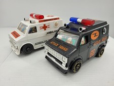 VTG AMBULANCE Police Attack Squad VAN MG TOYS TAIWAN AS-IS READ DESCRIPTION
