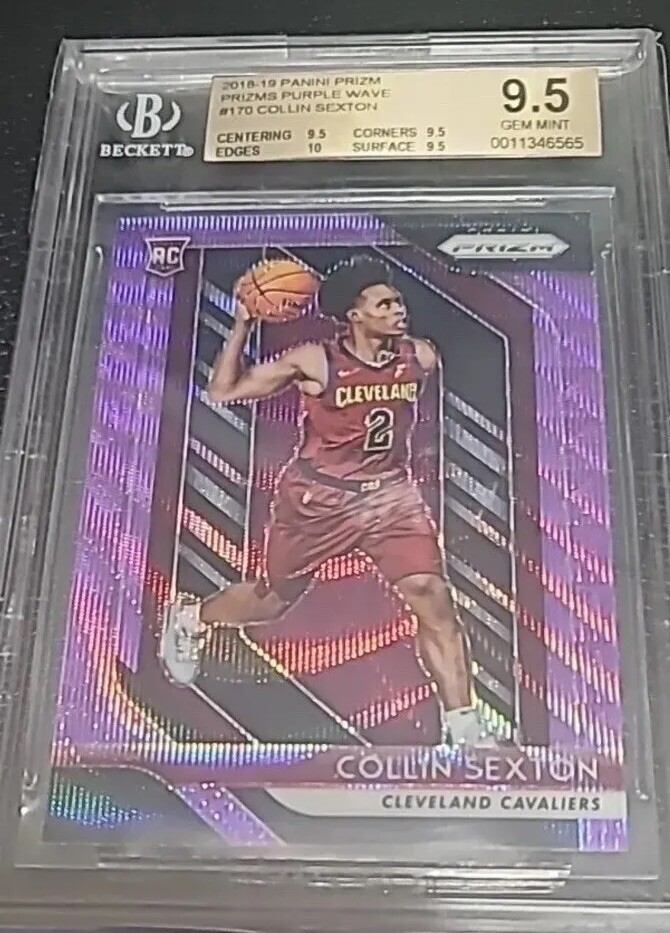 Collin Sexton 2018-19 Prizm Purple Wave Rookie RC Gem Mint + BGS 9.5 TRUE 10