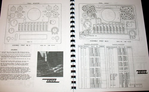 Manuals & Tube Charts EICO 625 Tester Instuction + Construction 1978 Supplements - Picture 4 of 6