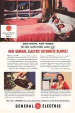 General Electric Vintage Ad 1950s GE Automatic Blanket Home Appliance 1951