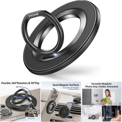 360° Rotation MagSafe Phone Ring Holder Magnetic Stand Finger Kickstand