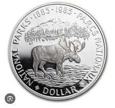 Silver 1985 Canadian Silver Dollar - National Parks - 50% Silver - 0.375 ounces