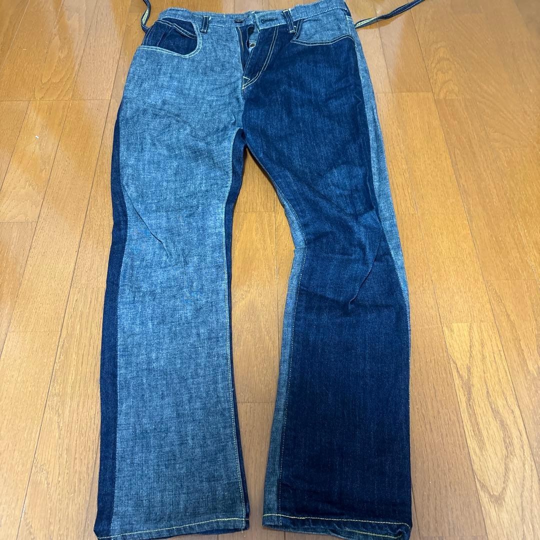 Kapital Patchwork Design Denim Pants - image 1