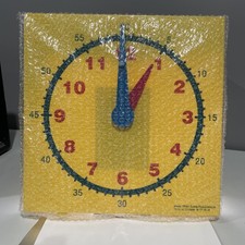 Yellow Student Analog Dial Adjustable Clock T...