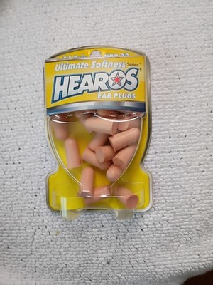 Hearos NRR 32 Ear Plugs Ultimate Softness Noise Reduction EZ Grip Design 6 Pairs