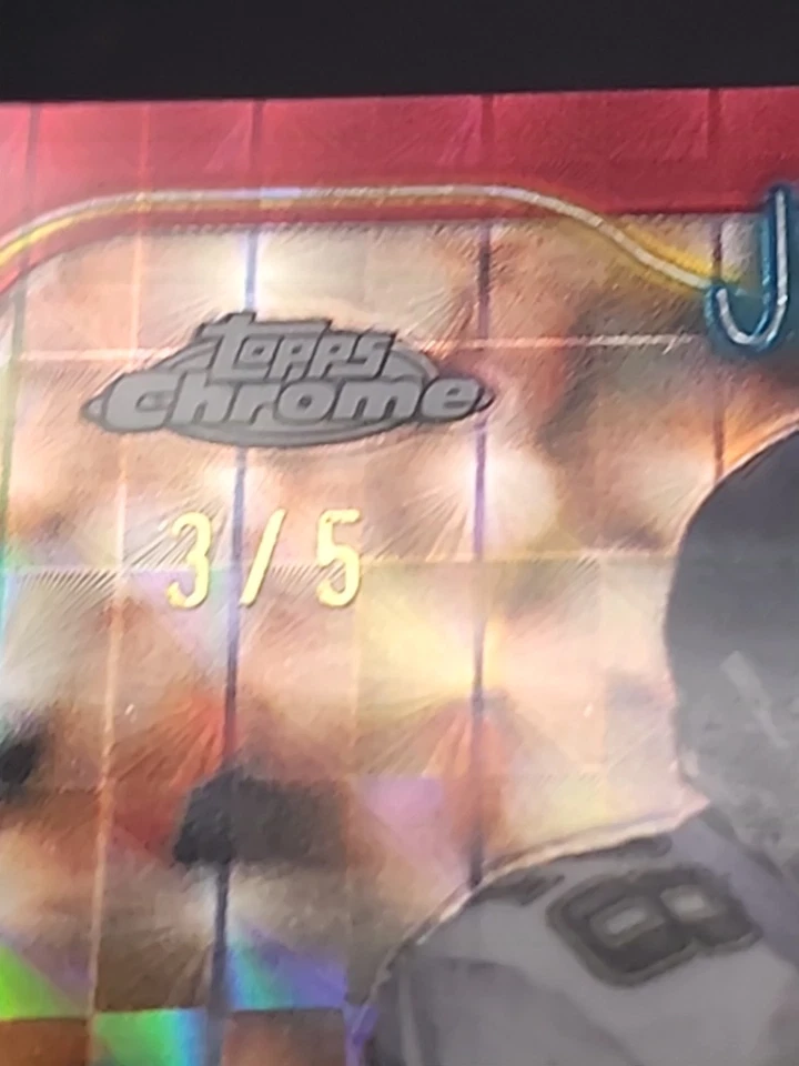 Fred Taylor /5 2024 Topps Chrome 签名红色几何折射器变体美洲虎 — 第 3/3 张图片