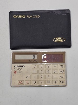 CASIO FILM CARD SL-750 POCKET CALCULATOR IN EXCELLENT WORKING CONDITION JAPAN