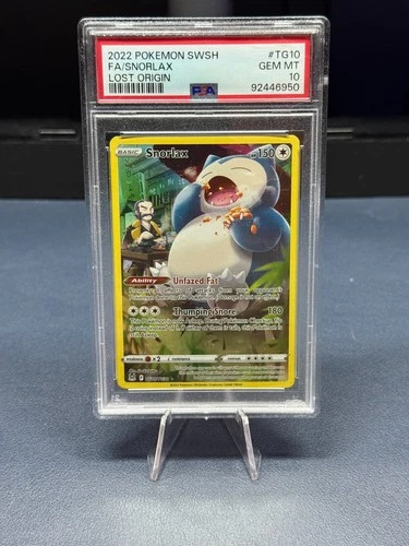 New Listing2022 POKEMON SWORD & SHIELD LOST ORIGIN #TG10 FULL ART/ SNORLAX PSA 10