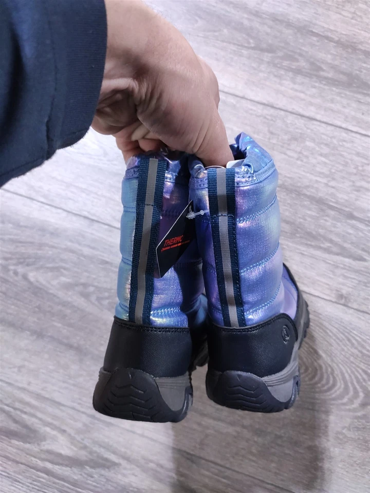 Botas Lands End para niños pequeños niñas niños talla 8 multicolor aisladas zapatos para nieve Foto 3 de 4