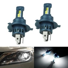 2X No Error White H4 65W SMD CSP LED Side Daytime Running Fog Headlight Bulb Kit