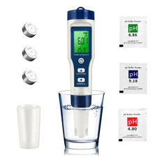 5-in-1 Digital pH Meter  TDS Water Tester 0.01 High Accuracy EC Temp Salinity
