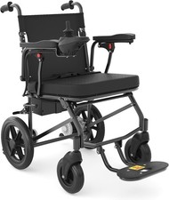Lightweight Electric Wheelchair Foldable Power Motorized Wheelchairs 20 Mile New