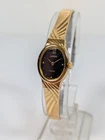 Vtg NOS Lorus Gold Tone Quartz Cocktail Watch 17mm Ladies NEW BATTERY V810-6630