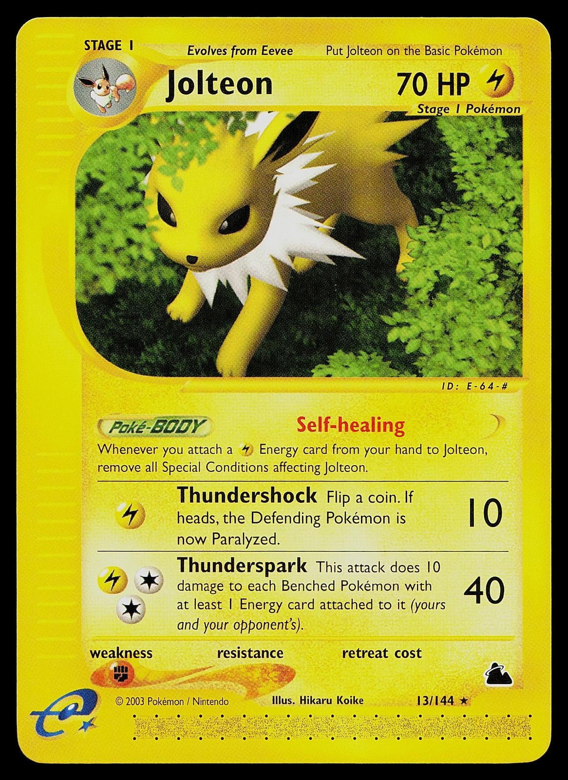 Pokemon Card - Jolteon Skyridge 13/144 Rare