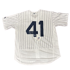 Miguel Andujar Autographed Yankees Jersey Beckett Authenticated Majestic 48