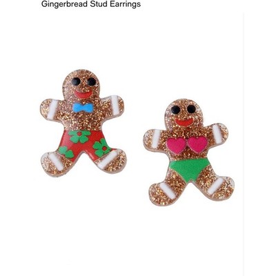 Betsey Johnson Mr And Mrs Beach Gingerbread Stud Earrings
